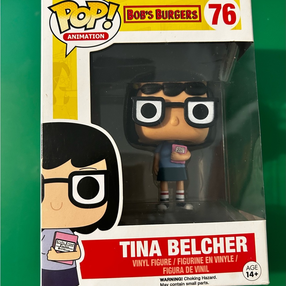 Funko Tina Belcher Vinyl Figure — Black Hair, Blue Outfit, Pink Notebook